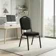 Black Armless Office Chairs (Set of 4) - 1