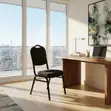 Black Armless Office Chairs (Set of 4) - 3