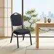 Black Armless Office Chairs (Set of 4) - 4
