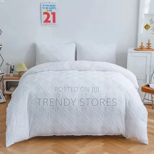 Tufted Cotton Duvet Cover Set - 7x8ft - 1