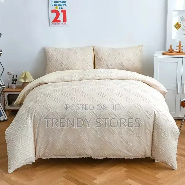 Tufted Cotton Duvet Cover Set - 7x8 - 1