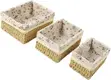 3-in-1 Handwoven Straw Basket Organizers - 1