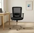 Mid Back Orthopedic Mesh Office Chair - Black - 4