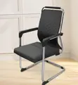 Modern Office Visitor/Conference Chair - Black - 4