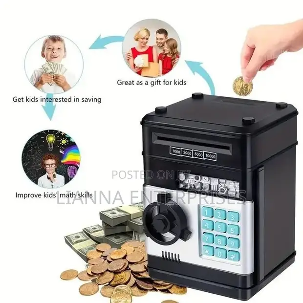 Mini ATM Piggy Bank with Password Lock - 1