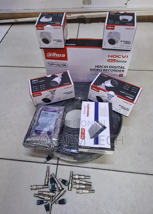 Dahua 4-Channel 2MP CCTV Full Package with 4 Cameras - 1