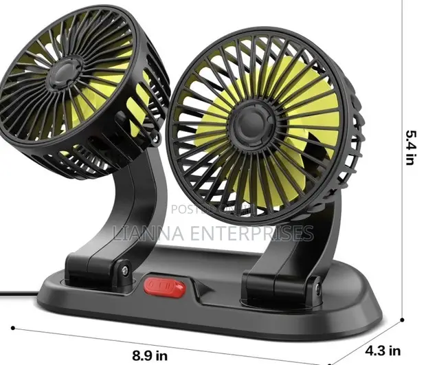 360 Rotatable Dual Head Car Cooling Fan - 1