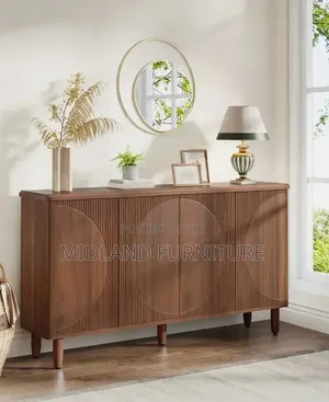 Kabati la Kisasa la Walnut lenye Milango 3