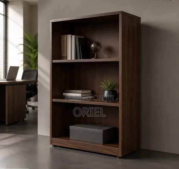 3-Tier Standard Bookcase, Cherry Finish - 1