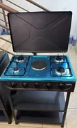 Olelon 4 Gas + 1 Electric Plate Standing Cooker with Shelves - 2
