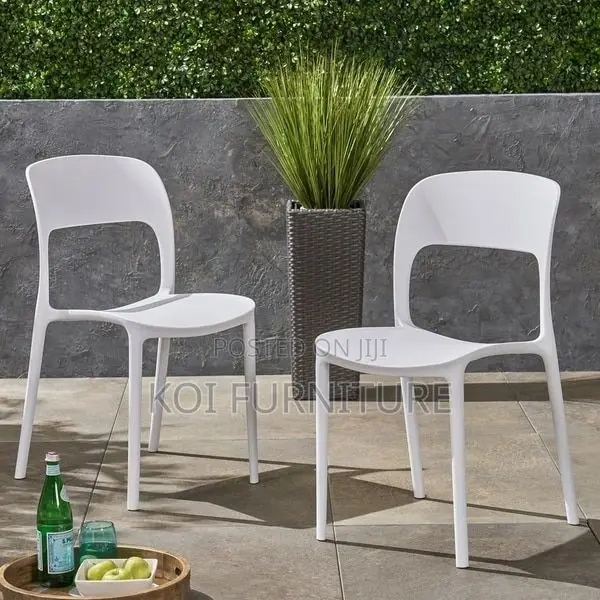 Plastic Outdoor Garden Armless Chair - 1