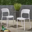 Plastic Outdoor Garden Armless Chair - 1