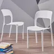 Plastic Outdoor Garden Armless Chair - 2