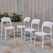 Plastic Outdoor Garden Armless Chair - 3