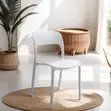 Plastic Outdoor Garden Armless Chair - 4