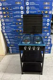 3 Gas + 1 Electric Plate Cooker with Shelves - 2