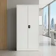 Executive Grey Stainless Steel Office Cabinet - 2 Doors - 1