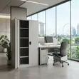 Executive Grey Stainless Steel Office Cabinet - 2 Doors - 2