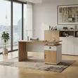 Algore 140CM Brown Modern Executive Desk - 3