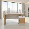 Algore 140CM Brown Modern Executive Desk - 4