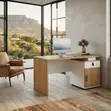Algore 140CM Brown Modern Executive Desk - 5