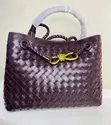 Burgundy Leather Tote Bag - 2