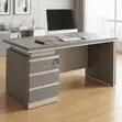 Modern Gray Executive Desk - 2