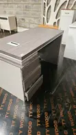 Modern Gray Executive Desk - 3