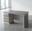 Modern Gray Executive Desk - 4