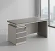 Modern Gray Executive Desk - 5