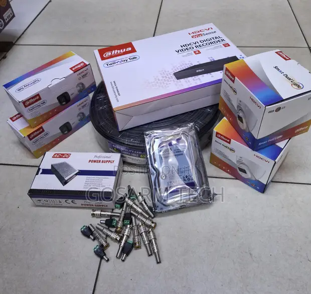 Dahua 4-Channel CCTV Kit with 4 Colorvu Cameras - 1