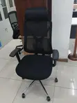 Breathable Fabric Staff Office Chair - Black - 2