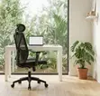 Breathable Fabric Staff Office Chair - Black - 3