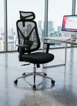 Breathable Fabric Staff Office Chair - Black - 5