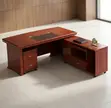 140cm Imported Mahogany Office Desk - 4
