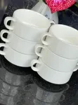 White Soup Cups with Handles (Set of 6) - 2