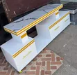 Executive TV Stand with Marble Coating and Light - 1