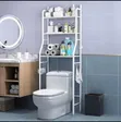 Over-the-Toilet Storage Rack - White Metal - 1