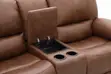 Kochi ya Recliner ya Viti 5 kwa Ofisi ya Nyumbani - Brown ya Kisasa - 5