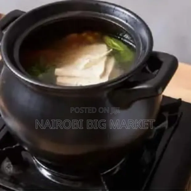 Black Porcelain Cooking Pot - 1