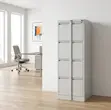 4-Drawer Office Storage Cabinet with Bar - White - 4