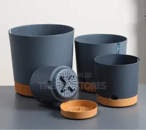 Medium PP Planters - White, Green, Dark Gray