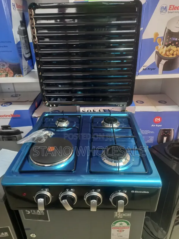 Em Table Top 3+1 Standing Cooker - Black - 1