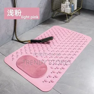 Anti-Slip Bathroom Mat with Foot Scrub Pad (45x60cm)
