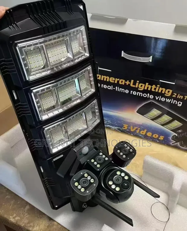 V380 Pro 450W Solar Street Light PTZ CCTV Camera - 1