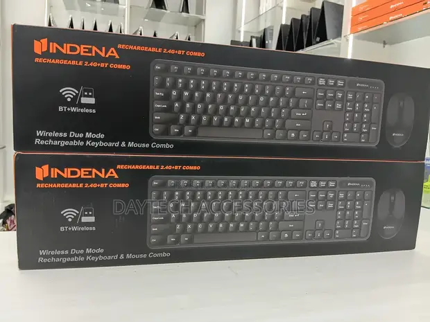 Indena Wireless Dual Mode Rechargeable Keyboard Mouse Combo - 1