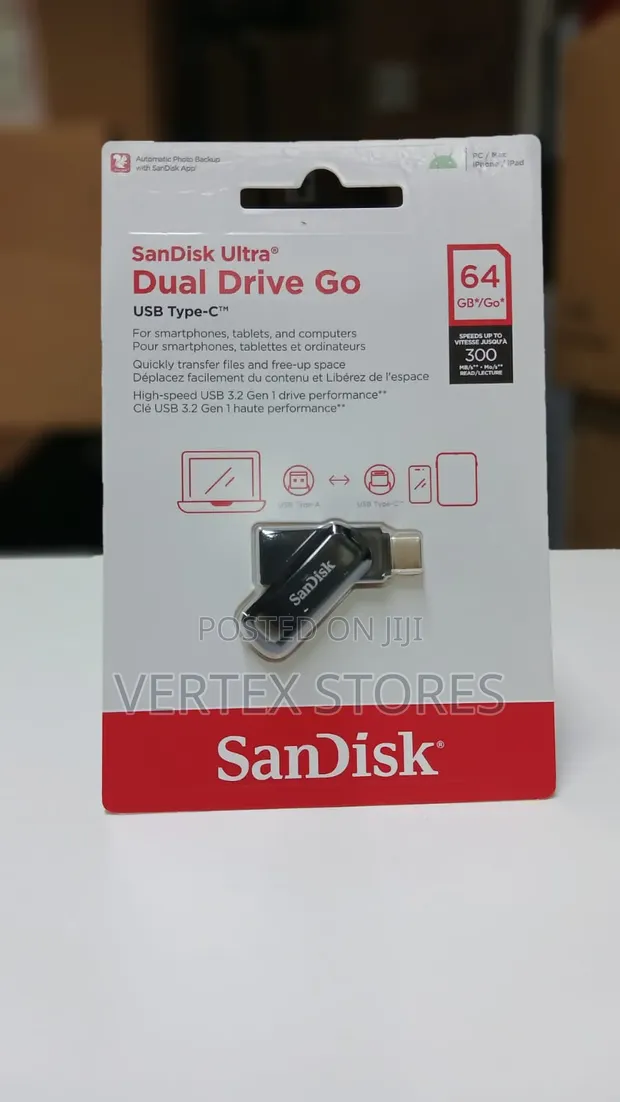 SanDisk Dual Drive Go USB-C Flash Drive 64GB - 1