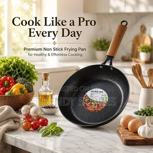 Thickened Cast Iron Skillet Pan with Bamboo Lid (25cm)