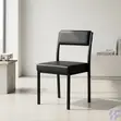 Catalina Leather Padded Visitor Chair - Black - 1