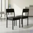 Catalina Leather Padded Visitor Chair - Black - 3